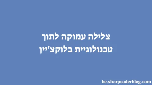 צלילה עמוקה לתוך טכנולוגיית בלוקצ'יין - Thumbnail