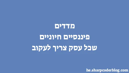 מדדים פיננסיים חיוניים שכל עסק צריך לעקוב - Thumbnail