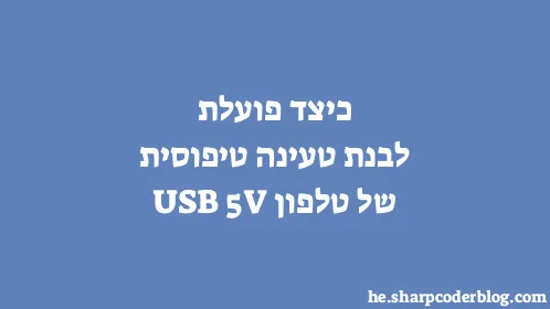 כיצד פועלת לבנת טעינה טיפוסית של טלפון USB 5V - Thumbnail