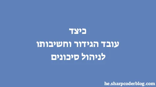 כיצד עובד הגידור וחשיבותו לניהול סיכונים - Thumbnail