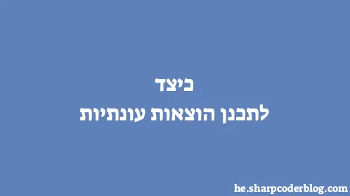 כיצד לתכנן הוצאות עונתיות - Thumbnail