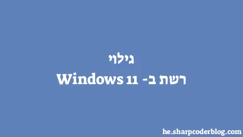 גילוי רשת ב-Windows 11 - Thumbnail