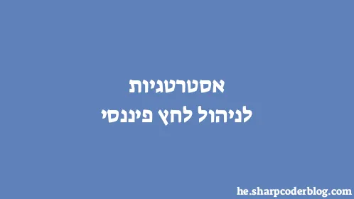 אסטרטגיות לניהול לחץ פיננסי - Thumbnail