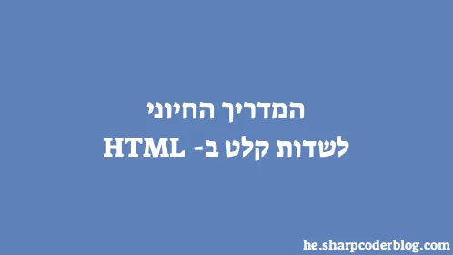 המדריך החיוני לשדות קלט ב-HTML - Thumbnail