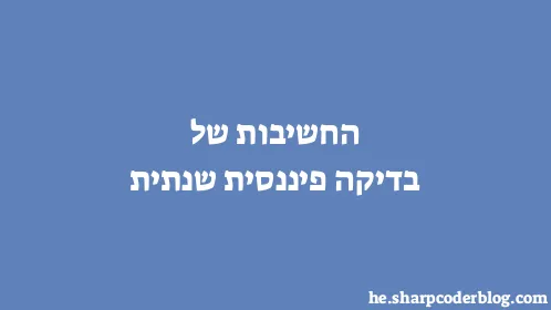 החשיבות של בדיקה פיננסית שנתית - Thumbnail