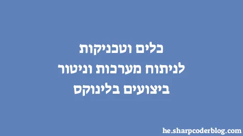 כלים וטכניקות לניתוח מערכות וניטור ביצועים בלינוקס - Thumbnail