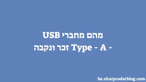 מהם מחברי USB-A-Type זכר ונקבה - Thumbnail