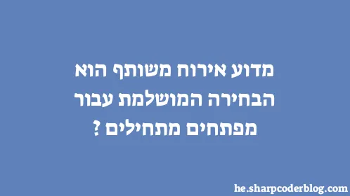 מדוע אירוח משותף הוא הבחירה המושלמת עבור מפתחים מתחילים? - Thumbnail