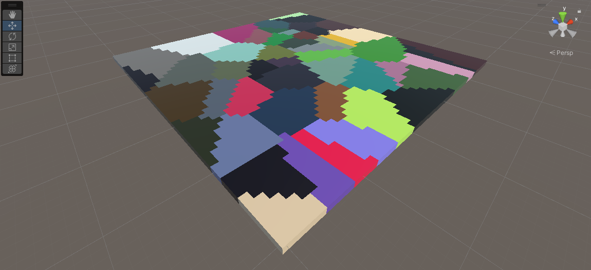 דיאגרמת Voronoi ב-Unity.