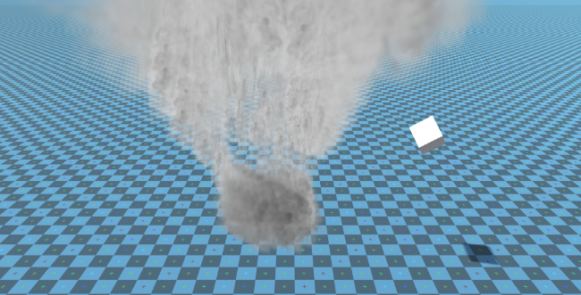 קובייה נמשכת על ידי הטורנדו.