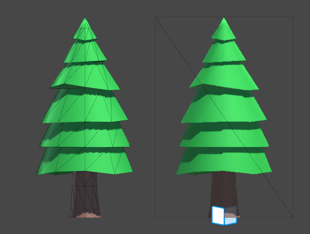 Billboard Mage 1.0 Pine Tree דגם 3D לרשת מרובעת